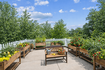 The estates at arbor oaks resident garden spaces